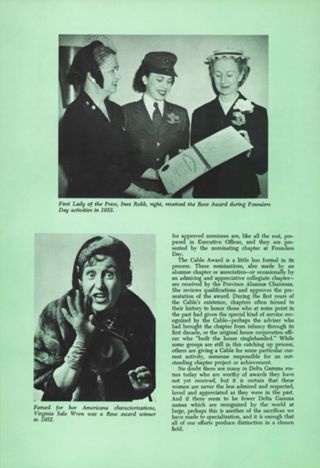 Order of the Delta Gamma Rose of Delta Gamma Fraternity, Continued