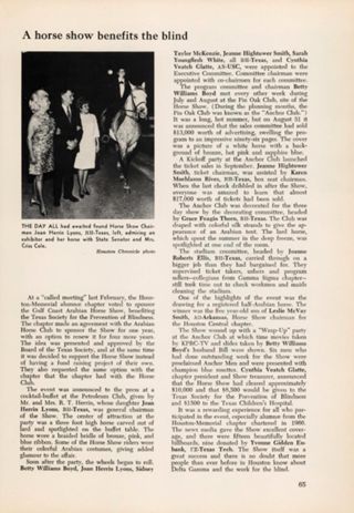 A Horse Show Benefits the Blind