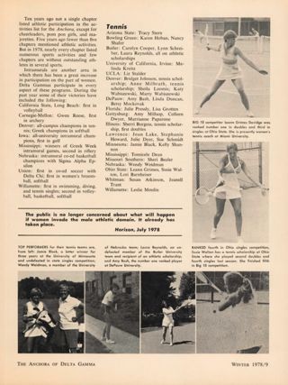 Delta Gamma Athletes &mdash;There's No Stopping Them, Continued