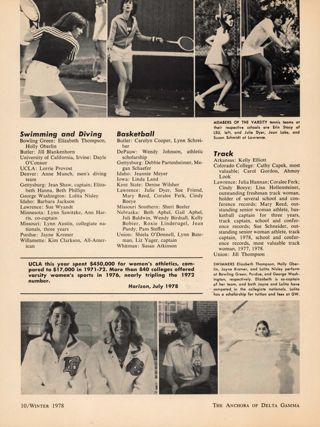 Delta Gamma Athletes&mdash;There's No Stopping Them, Continued