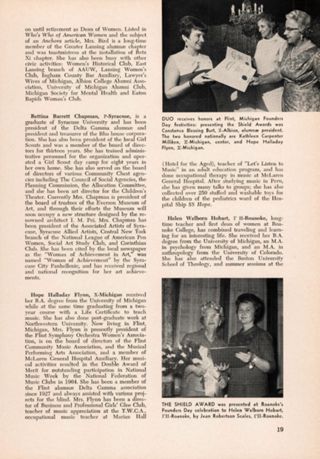 The Shield Award of Delta Gamma, Continued