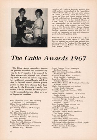 The Cable Awards 1967