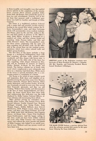 Eta Chapter Occupies its new House, Continued