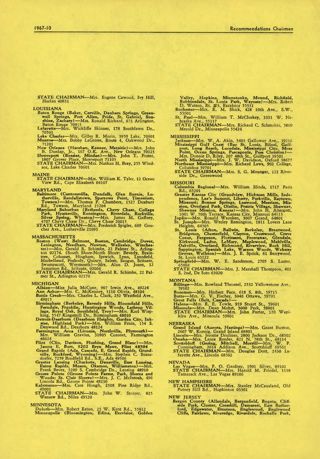 Recommendations Chairmen, Continued
