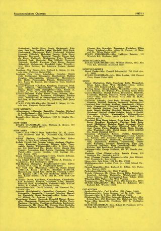 Recommendations Chairmen, Continued