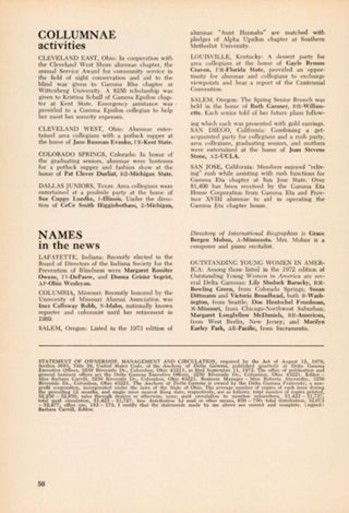 Collumnae Activities