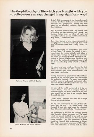 Seniors are Saying ...: Has the Philosophy of Life Which you Brought With you to College Four Years ago Changed in any Significant way?