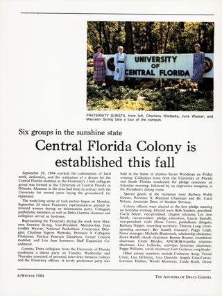 Central Florida Colony Is Established This Fall