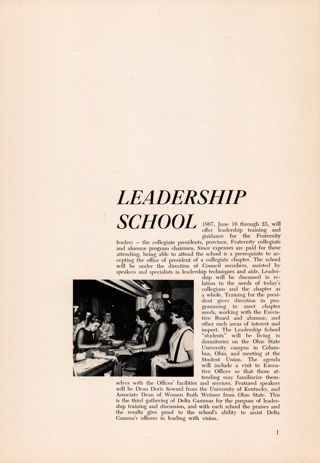 Leadership School, 1967