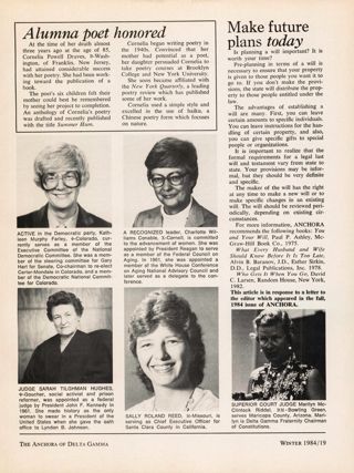 Alumnae Poet Honored