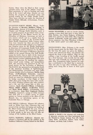 Alumnae and Service to the Projects, Continued