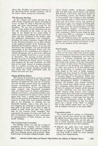 Centennial Years: One Hundred Years of Hope, Continued