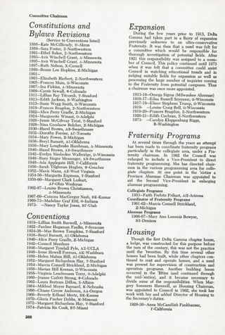 Fraternity Committees, Continued