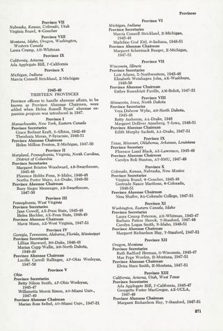 Provincial Presidents, Continued