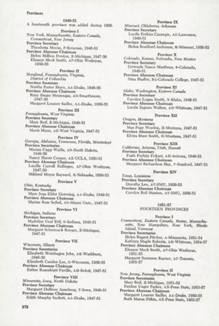 Provincial Presidents, Continued