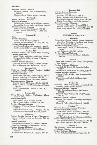 Provincial Presidents, Continued