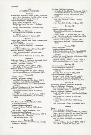 Provincial Presidents, Continued