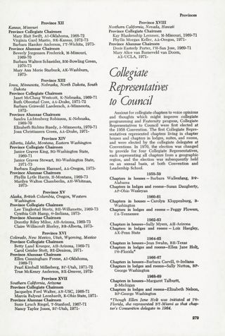 Provincial Presidents, Continued