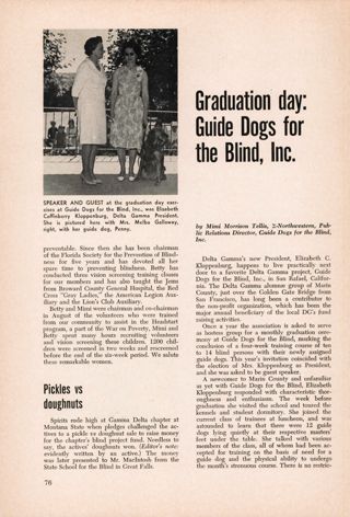 Graduation Day: Guide Dogs for the Blinds, Inc.