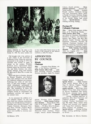 Appointed by Council: Rituals Chairman