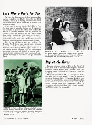 Design for Giving the Delta Gamma Foundation: Let's Plan a Party for you; Day at the Races