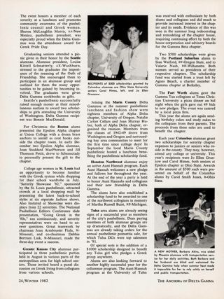 Alumnae Activities, Continued