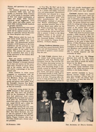 Alumnae: Finding the Means for Service, Continued