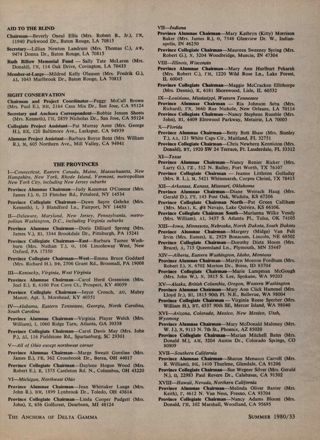 Delta Gamma Fraternity Directory, Summer 1980, Continued