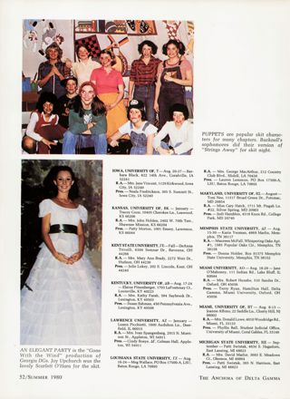 Collegiate Rush Directory, Summer 1980, Continued