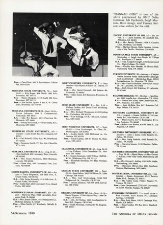 Collegiate Rush Directory, Summer 1980, Continued