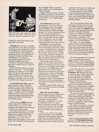 Alumnae Activities, Summer 1983, Continued