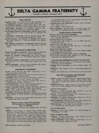 Fraternity Directory, Summer 1983