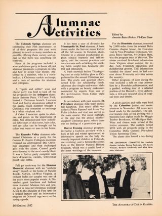 Alumnae Activities