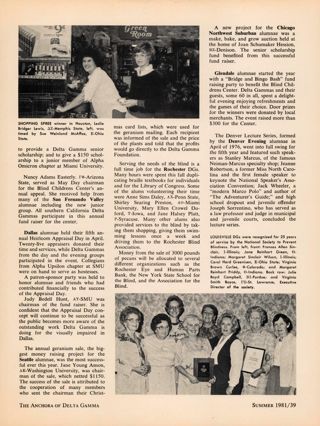 Alumnae Activities, Continued