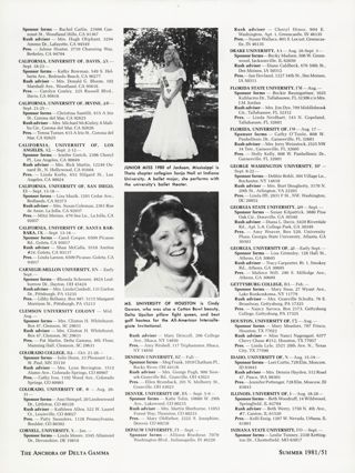 Collegiate Rush Directory, Summer 1981, Continued