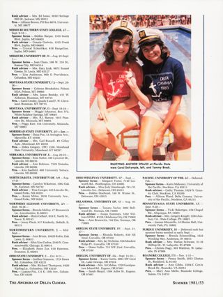 Collegiate Rush Directory, Summer 1981, Continued