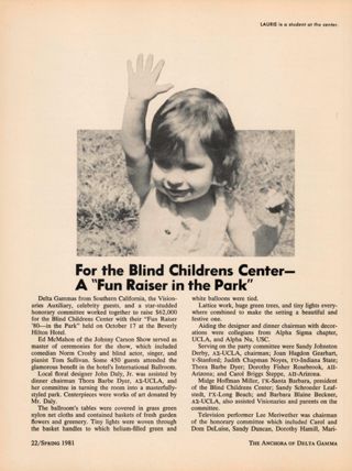 For the Blind Childrens Center&mdash;A "Fun Raiser in the Park"