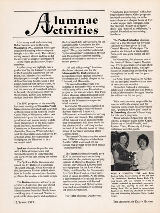 Alumnae Activities