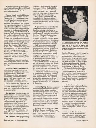 Alumnae Activities, Continued