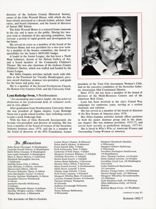 1982 Shield Awards Honor Seven Outstanding Delta Gamma Alumnae, Continued