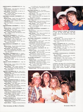 Collegiate Rush Directory, Continued