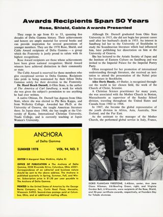 Awards Recipients Span 50 Years