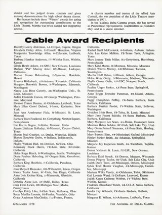 Cable Award Recipients