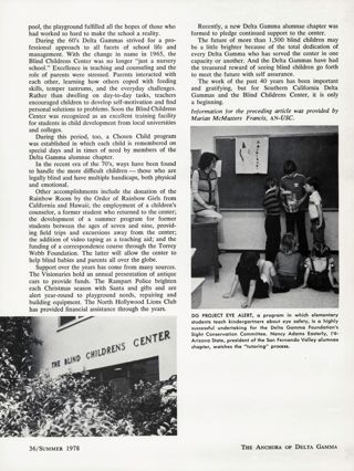 Blind Childrens Center&mdash;40 and Growing, Continued