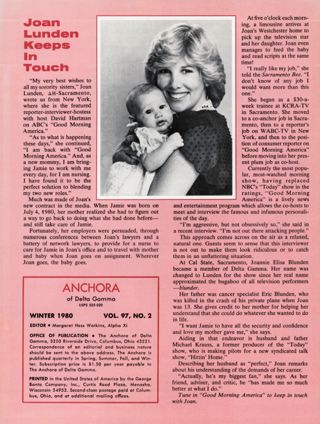 Joan Lunden Keeps in Touch