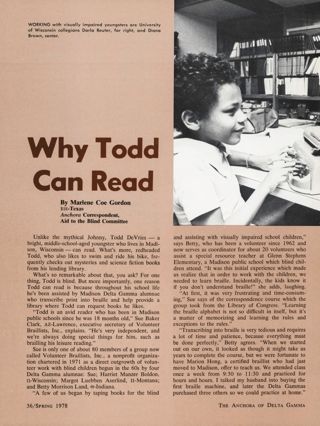 Why Todd Can Read