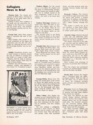 Collegiate News in Brief