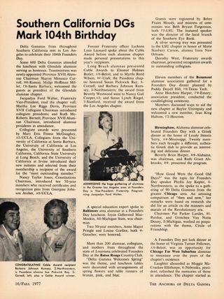 Southern California DGs Mark 104th Birthday
