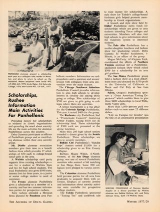 Scholarship, Rushee Information Main Activities for Panhellenic