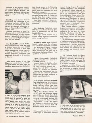 Panhellenic, Columnae Activities for Alumnae, Continued